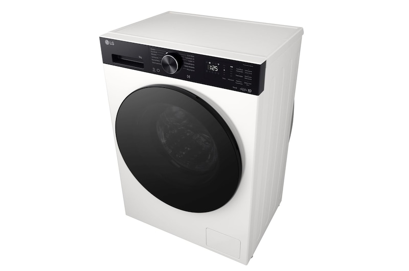 Foto angolare destra lavatrice Immagine frontale della lavatrice LG F2NX50S9THB Slim 9kg Serie X5 Classe A