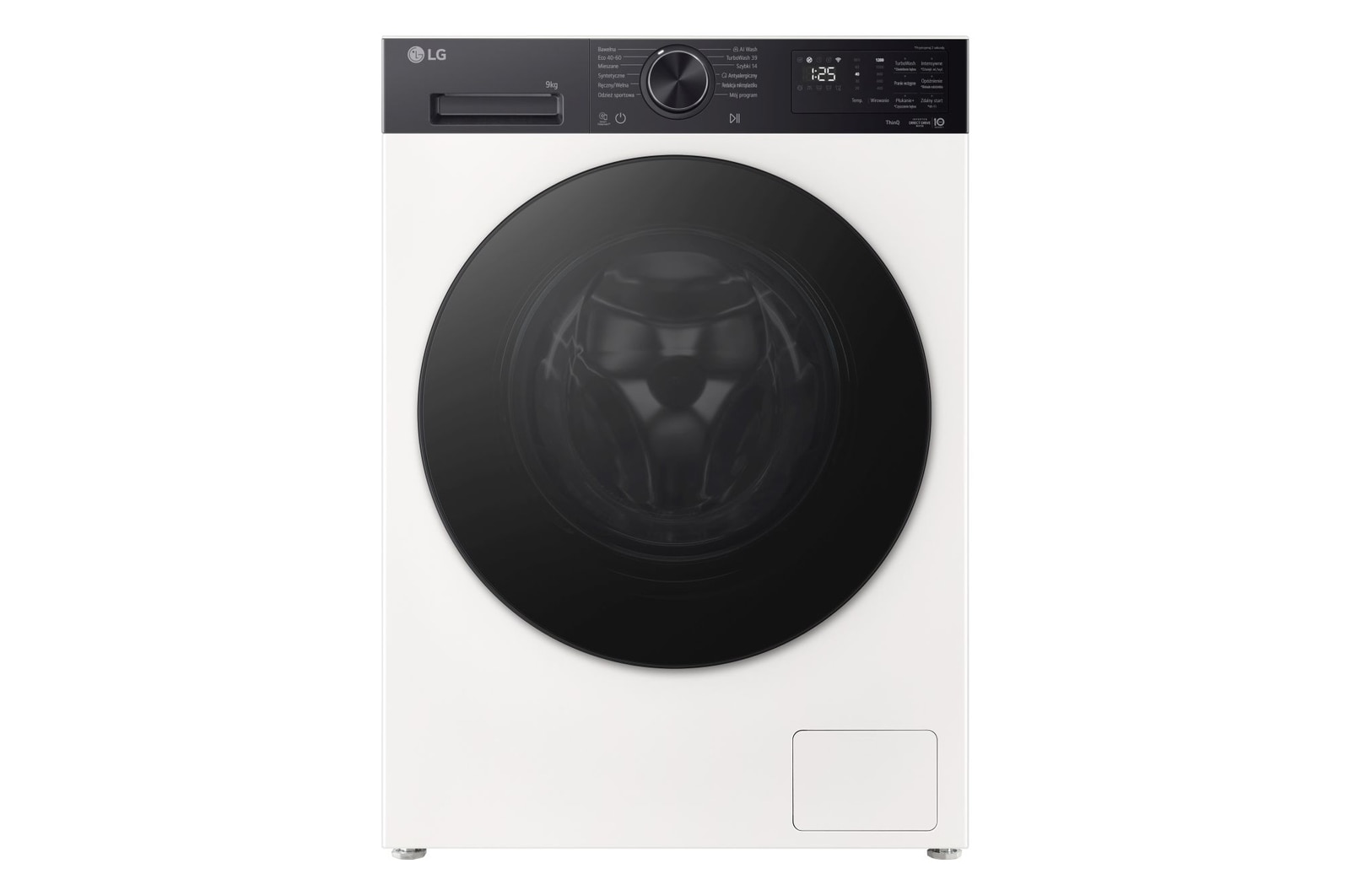 Immagine frontale della lavatrice LG F2NX50S9TKB serie X5 classe A-30%