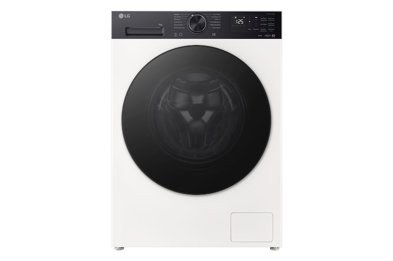 Vista frontale di Lavatrice Slim 9kg Next AI DD™ | Serie X5 Classe A-30% | 1200 giri, Wi-Fi, AI Wash, Vapore, TurboWash | Ivory white F2NX50S9TKB