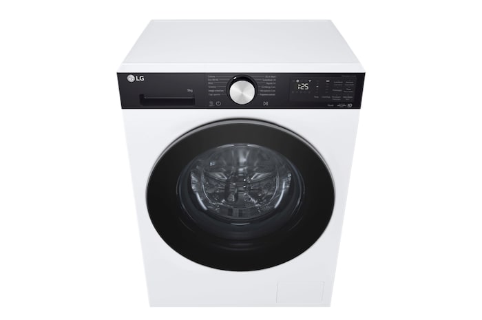 Immagine frontale dall'alto lavatrice LG F2NX50S9TKC Slim 9kg Serie X5 Classe A