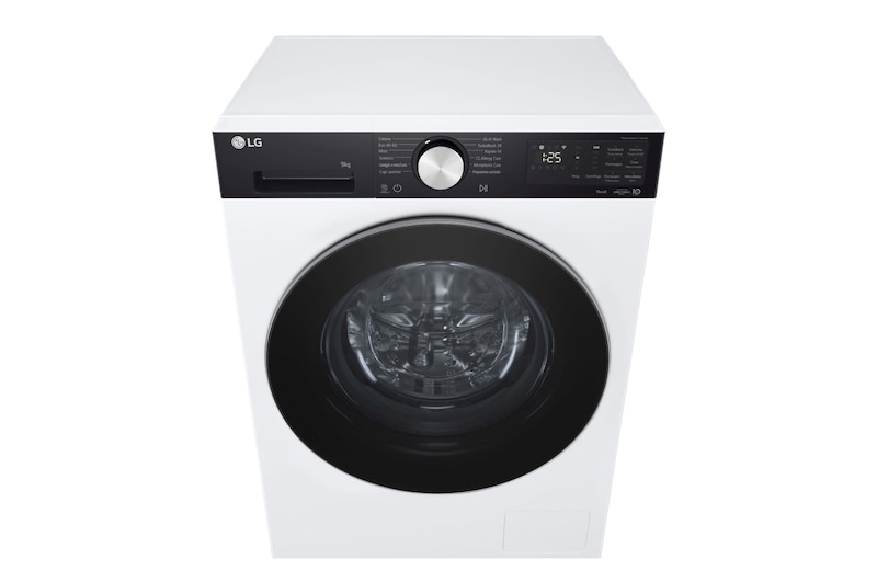 Immagine frontale dall'alto lavatrice LG F2NX50S9TKC Slim 9kg Serie X5 Classe A