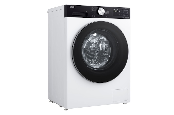 Foto con vista diagonale lavatrice LG F2NX50S9TKC Slim 9kg Serie X5 Classe A