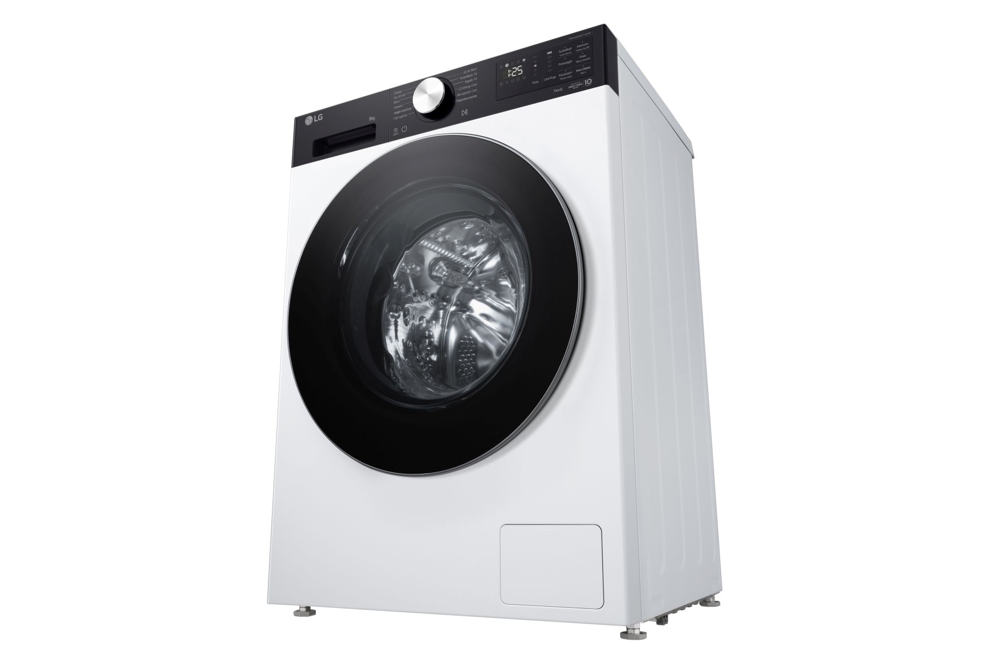 Foto angolare sinistra lavatrice LG F2NX50S9TKC Slim 9kg Serie X5 Classe A