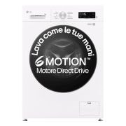 Foto frontale della lavatrice LG F4NX1009NWB