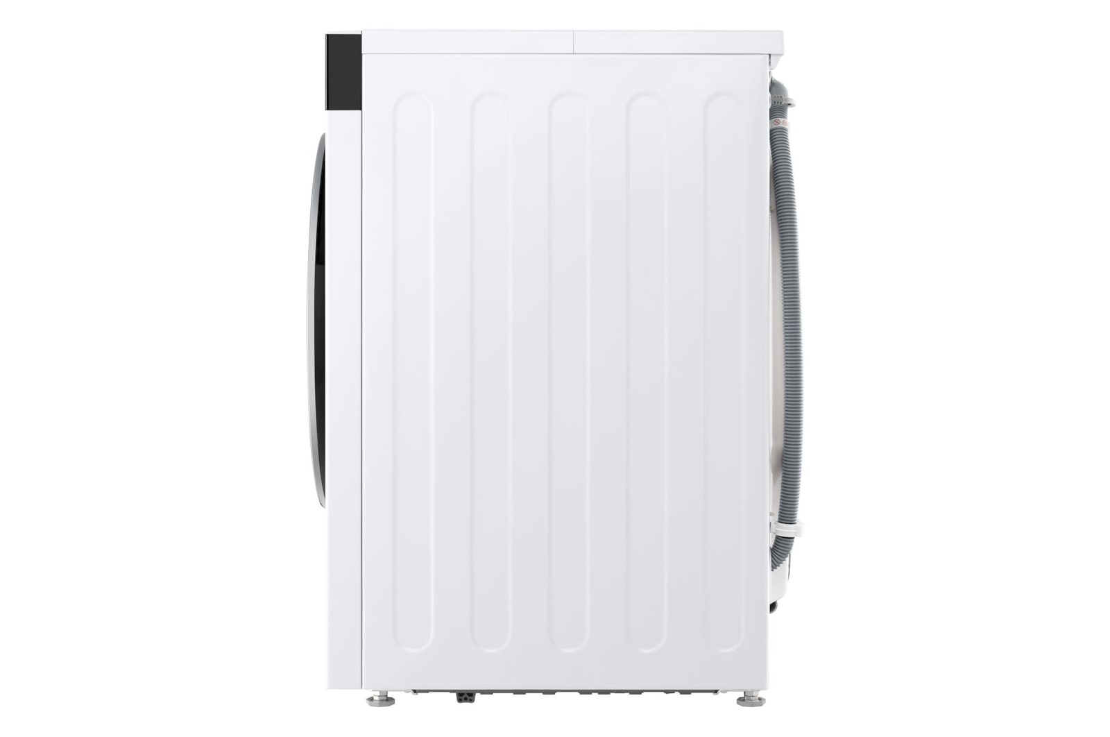 vista laterale della lavatrice LG F4NX5009TKB