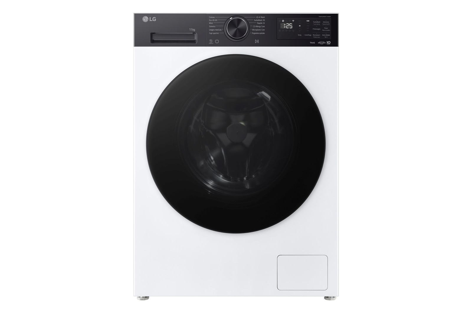 Immagine frontale della lavatrice LG F4NX5011TKB