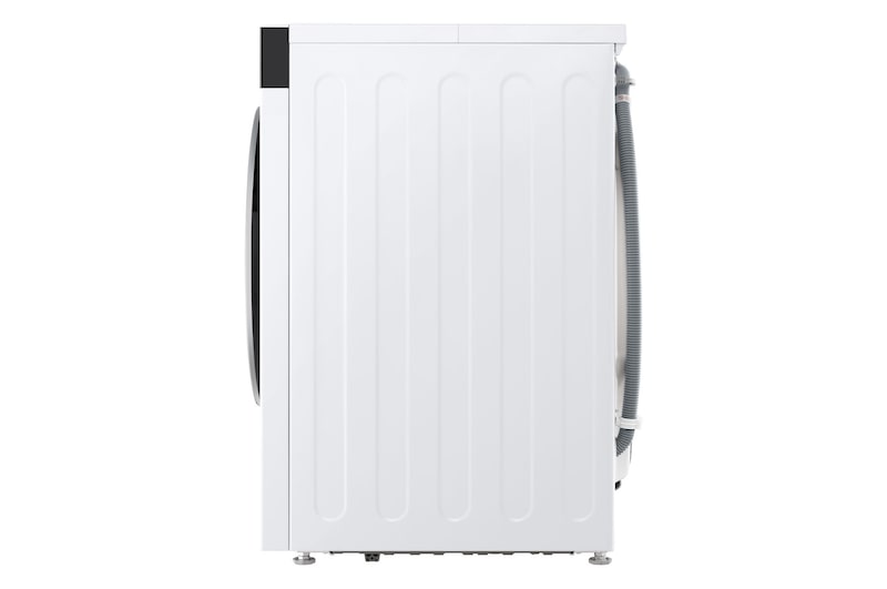 vista laterale della lavatrice LG F4NX5011TKB