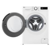 Vista frontale lavatrice aperta