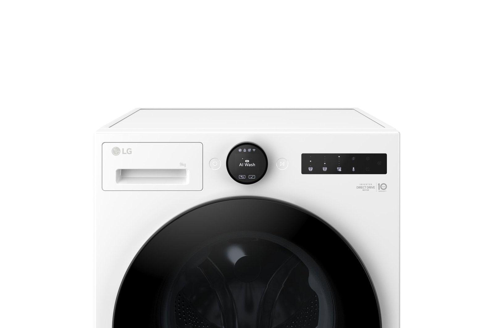 Dettaglio della parte superiore della lavatrice