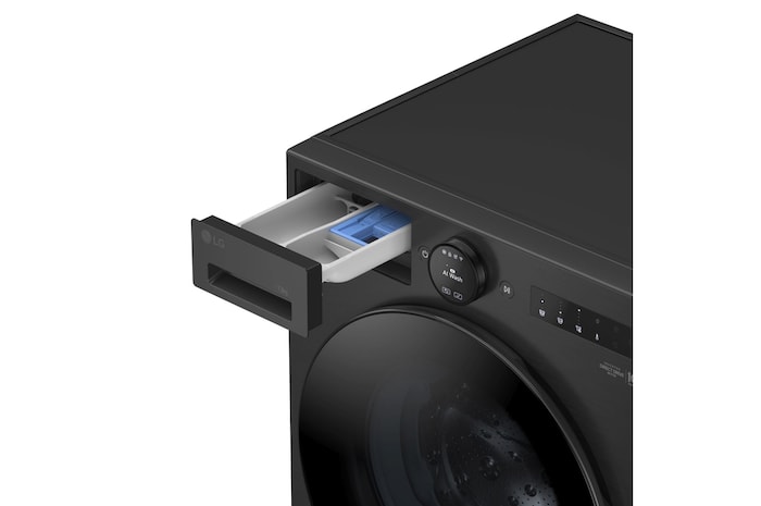 Dettaglio del cassetto del detersivo