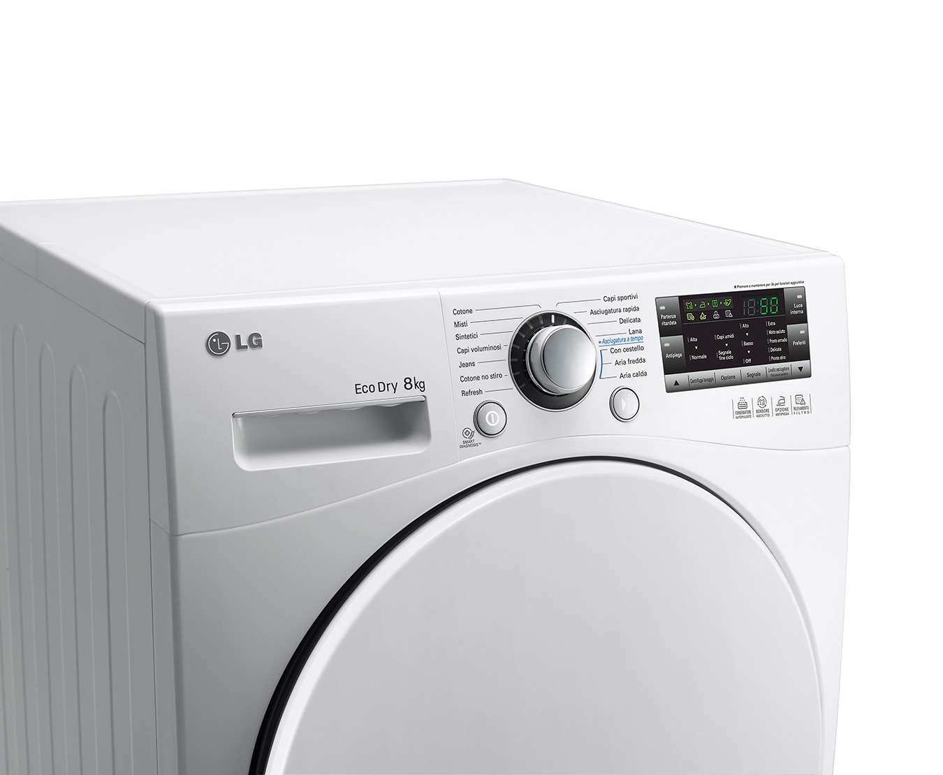 LG Asciugatrice pompa di calore 8 kg in classe A++ e classe di condensazione A., RC8055AH6M