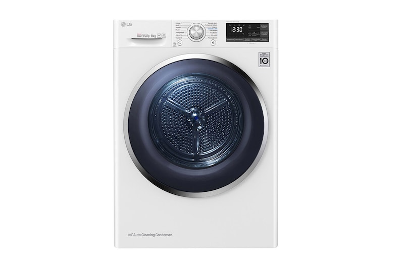 LG Asciugatrice Smart DUAL Inverter Heat Pump™ Eco Hybrid 8 Kg-10%, RC80U2AV3W