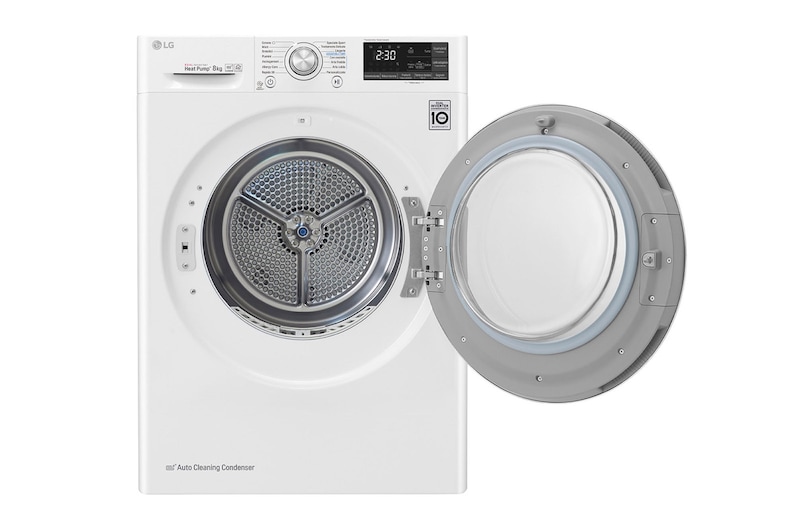 LG Asciugatrice Smart DUAL Inverter Heat Pump™ Eco Hybrid 8 Kg-10%, RC80U2AV3W