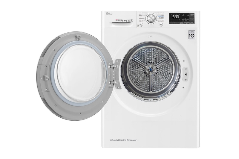 LG Asciugatrice Smart DUAL Inverter Heat Pump™ Eco Hybrid 8 Kg-10%, RC80U2AV3W