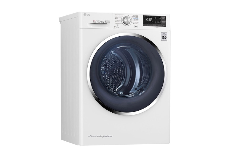 LG Asciugatrice Smart DUAL Inverter Heat Pump™ Eco Hybrid 8 Kg-10%, RC80U2AV3W