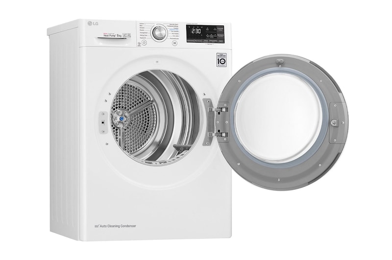 LG Asciugatrice Smart DUAL Inverter Heat Pump™ Eco Hybrid 8 Kg-10%, RC80U2AV3W