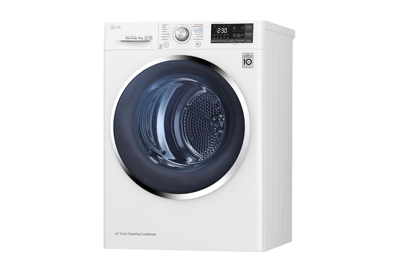 LG Asciugatrice Smart DUAL Inverter Heat Pump™ Eco Hybrid 8 Kg-10%, RC80U2AV3W