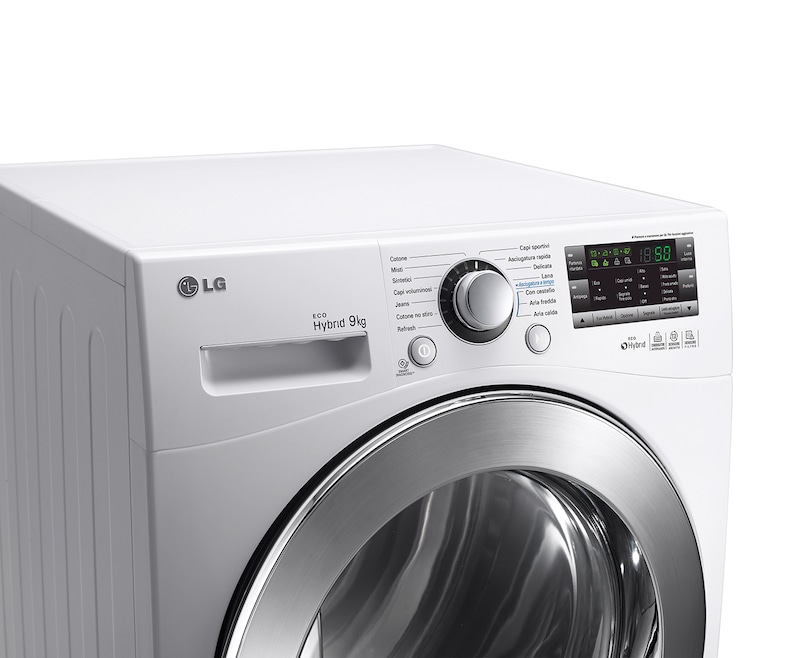 LG Asciugatrice pompa di calore 9Kg, tecnologia Eco Hybrid, in classe A++ e classe di condensazione A., RC9055AP2Z