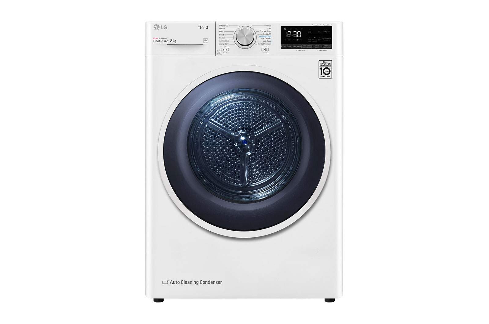 LG OFFERTA Asciugatrice + Aspirapolvere: Asciugatrice 8kg Pompa di calore DUAL Inverter + Aspirapolvere CordZero™ A9K Ultra Kompressor™ 200 W, 120 min, RH80V9AVHN.ULTRA1B