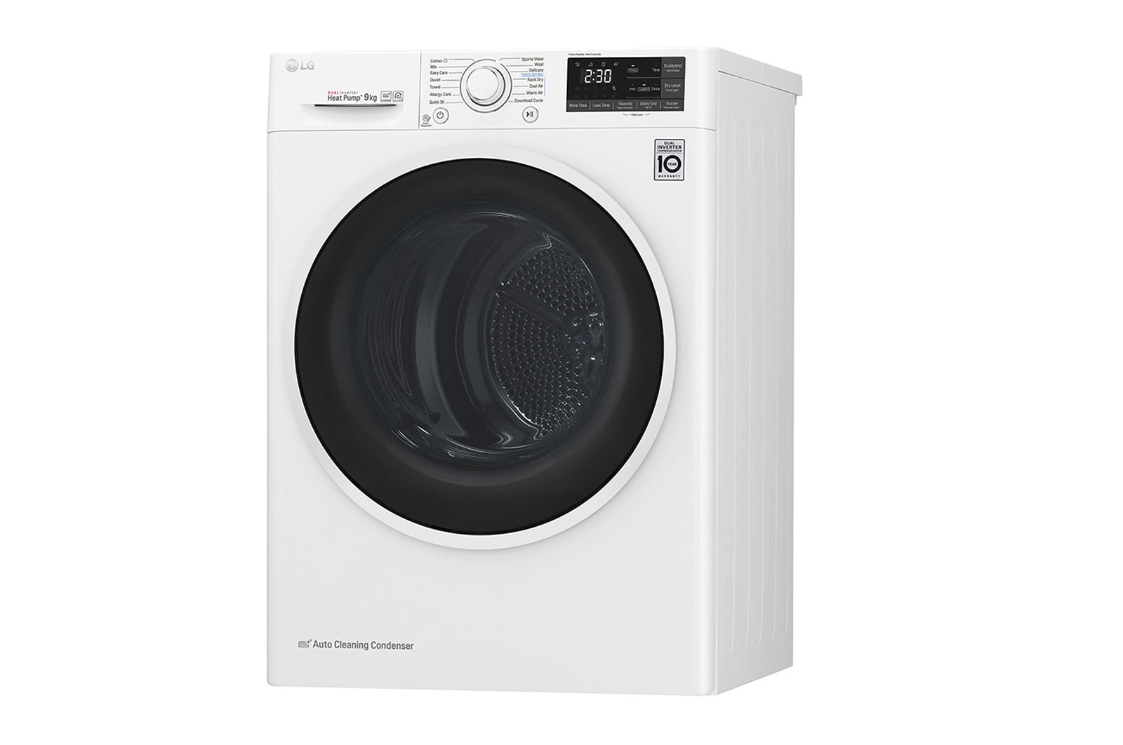 LG Asciugatrice 9kg Pompa di calore DUAL Inverter | Serie V5 Classe A++ | Eco Hybrid, Condensatore autopulente, Wi-Fi, RH90V5AV6Q