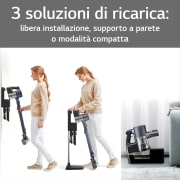 LG OFFERTA Lavasciuga + Aspirapolvere: Lavasciuga slim 8,5/5kg AI DD + CordZero™ A9K Ultra Kompressor™ 200 W, 120 min, F2DV9S8H2E.ULTRA1B