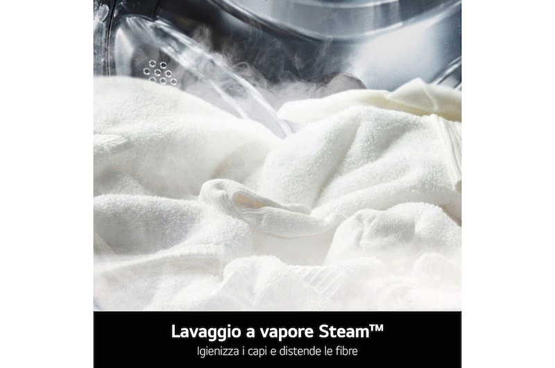 LG Offerta Colonna Bucato Lavatrice 10kg Serie R5 Classe A-10% + Asciugatrice 9kg Serie V9 Classe A+++, F4R5010TSWW.RH90V9