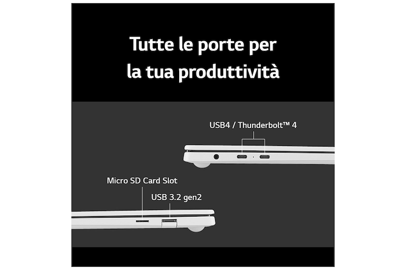 LG Notebook gram Style | 16" OLED, Windows 11 Home | Design iridescente, Intel® Core™ i7, 16GB RAM, SSD 512GB, 16Z90RS-G.AA74D