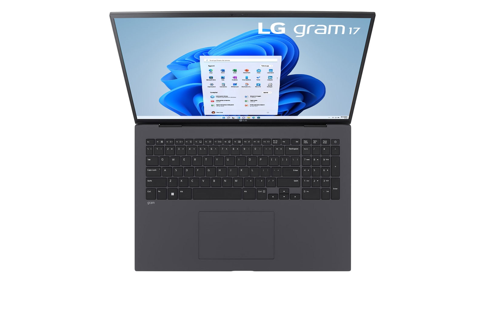 LG Notebook gram | 17", Windows 11 Home | Intel® Core™ i7, 16GB RAM, SSD 1TB, solo 1.35kg di peso, Grigio Antracite, 17Z90R-G.AA79D