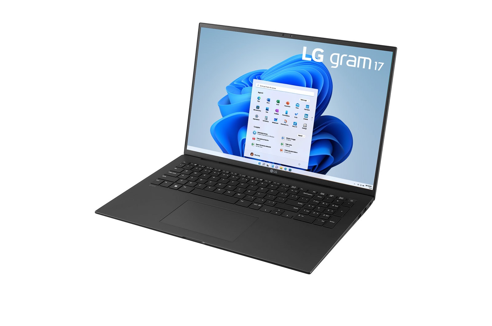 LG gram 17Z90R | Notebook Ultraleggero con Windows 11 Pro | 17", Intel® Core™ i7, 16GB RAM, SSD 1TB, Obsidian Black, 17Z90R-G.AP78D