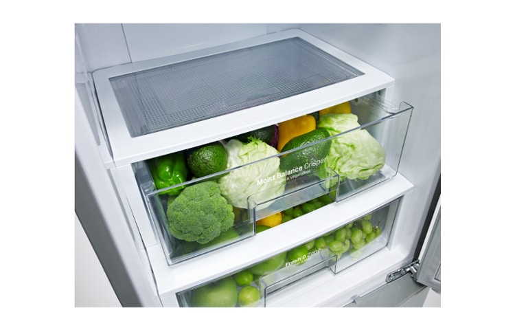 LG Frigorifero Combinato Total No Frost in  con 40% di risparmio energetico e Compressore Lineare Inverter garantito 10 anni. Colore sabbia., GBB530SEQZS