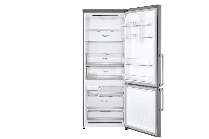 LG Frigorifero combinato 70cm | Classe E, 462L | Wi-Fi, Door & Linear Cooling, Fresh Balancer, No frost | Inox , GBB567PZCMB