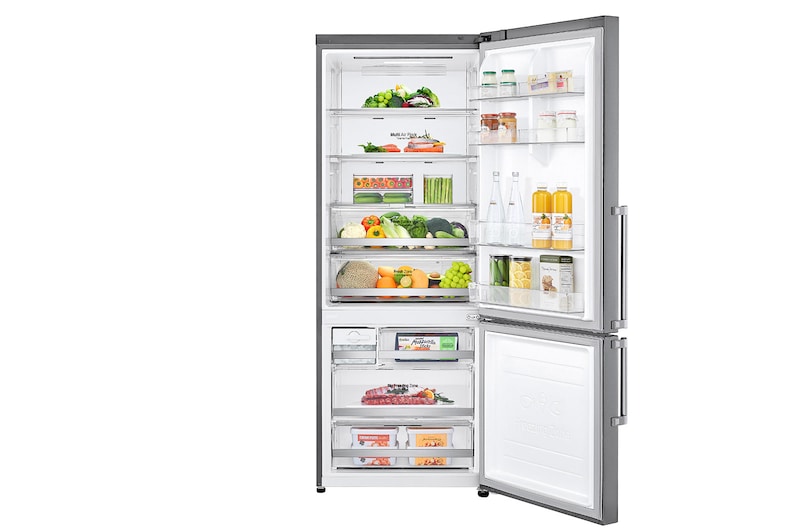 LG Frigorifero combinato 70cm | Classe E, 462L | Wi-Fi, Door & Linear Cooling, Fresh Balancer, No frost | Inox , GBB567PZCMB
