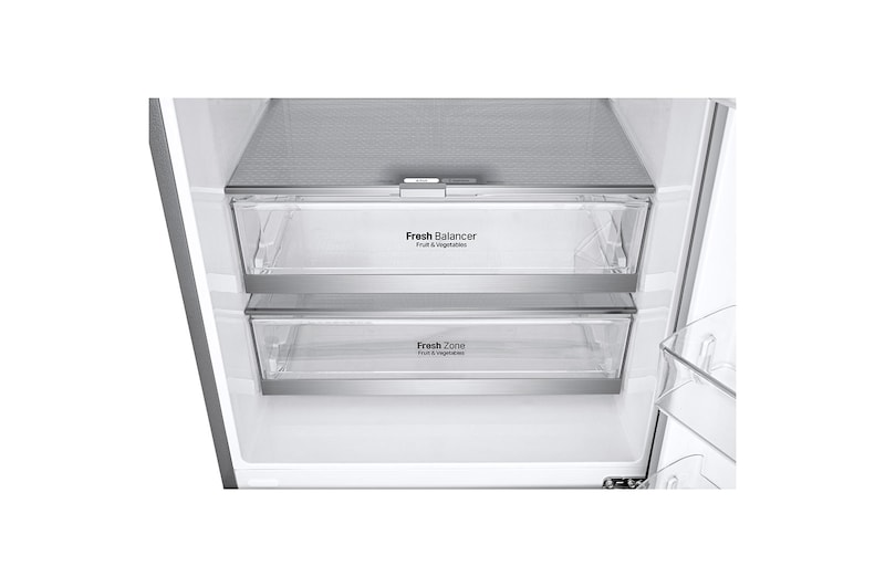 LG Frigorifero combinato 70cm | Classe E, 462L | Wi-Fi, Door & Linear Cooling, Fresh Balancer, No frost | Inox , GBB567PZCMB