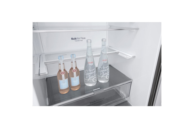 LG Frigorifero combinato 70cm | Classe E, 462L | Wi-Fi, Door & Linear Cooling, Fresh Balancer, No frost | Inox , GBB567PZCMB