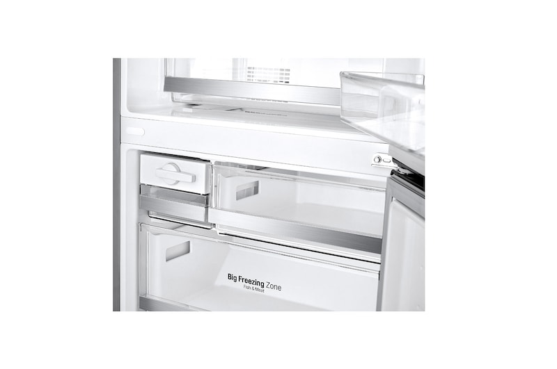 LG Frigorifero combinato 70cm | Classe E, 462L | Wi-Fi, Door & Linear Cooling, Fresh Balancer, No frost | Inox , GBB567PZCMB