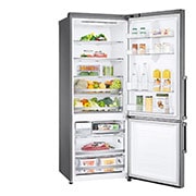 LG Frigorifero combinato 70cm | Classe E, 462L | Wi-Fi, Door & Linear Cooling, Fresh Balancer, No frost | Inox , GBB567PZCMB