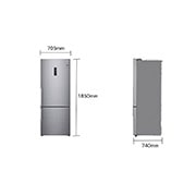 LG Frigorifero combinato 70cm | Classe E, 462L | Wi-Fi, Door & Linear Cooling, Fresh Balancer, No frost | Inox , GBB567PZCMB