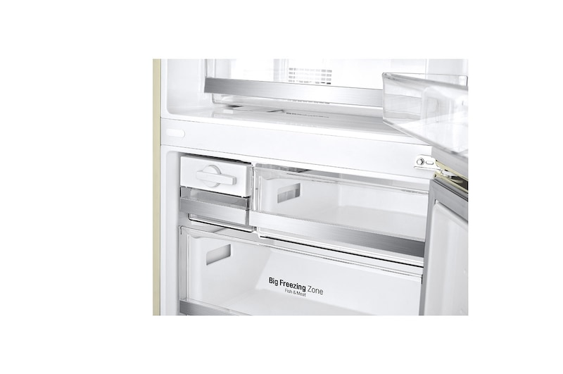 LG Frigorifero combinato 70cm | Classe E, 462L | Wi-Fi, Door & Linear Cooling, Fresh Balancer, No frost | Sabbia, GBB567SECMN