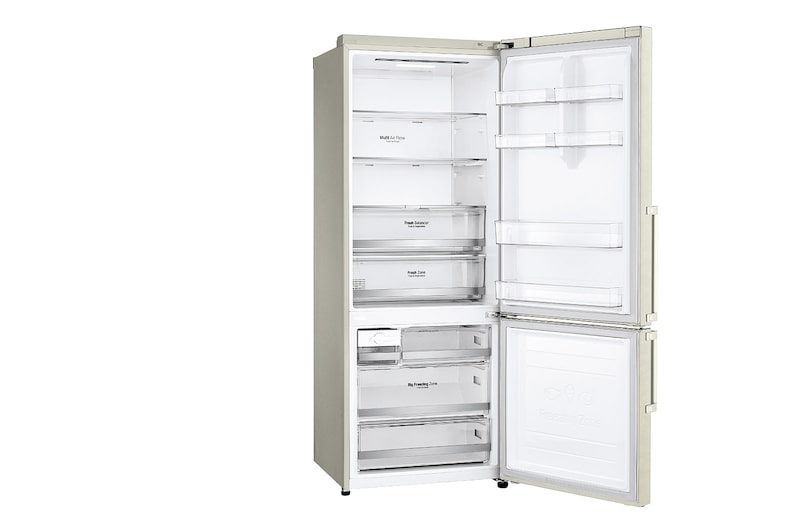 LG Frigorifero combinato 70cm | Classe E, 462L | Wi-Fi, Door & Linear Cooling, Fresh Balancer, No frost | Sabbia, GBB567SECMN