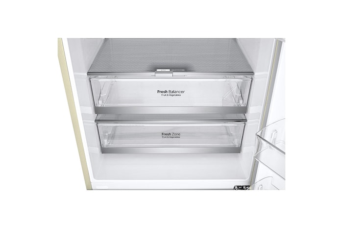 LG Frigorifero combinato 70cm | Classe E, 462L | Wi-Fi, Door & Linear Cooling, Fresh Balancer, No frost | Sabbia, GBB567SECMN