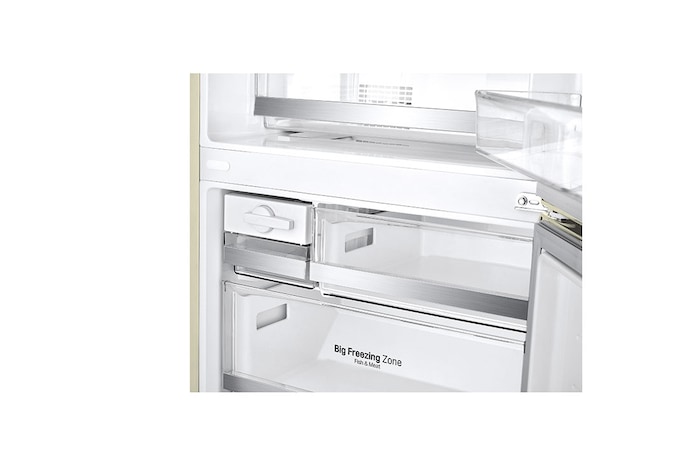 LG Frigorifero combinato 70cm | Classe E, 462L | Wi-Fi, Door & Linear Cooling, Fresh Balancer, No frost | Sabbia, GBB567SECMN