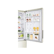 LG Frigorifero combinato 70cm | Classe E, 462L | Wi-Fi, Door & Linear Cooling, Fresh Balancer, No frost | Sabbia, GBB567SECMN