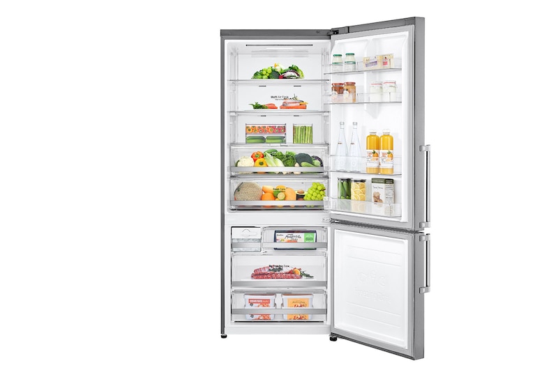 LG Frigorifero combinato 70cm | Classe D, 462L | Wi-Fi, Door & Linear Cooling, Fresh Balancer, No frost | Noble Steel, GBB569NSAFB