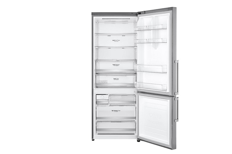 LG Frigorifero combinato 70cm | Classe D, 462L | Wi-Fi, Door & Linear Cooling, Fresh Balancer, No frost | Noble Steel, GBB569NSAFB