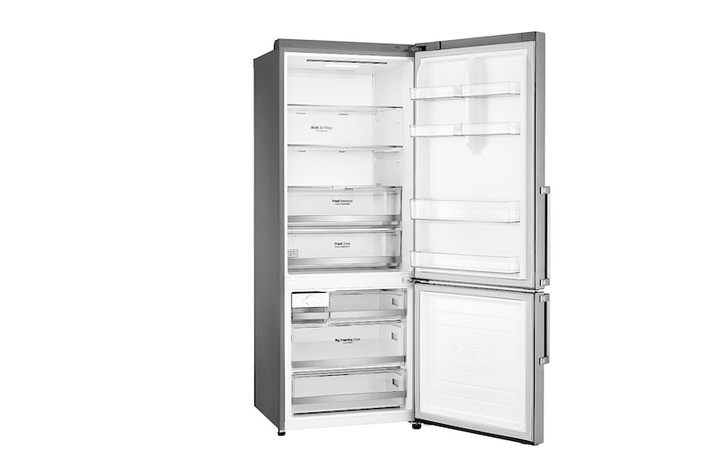 LG Frigorifero combinato 70cm | Classe D, 462L | Wi-Fi, Door & Linear Cooling, Fresh Balancer, No frost | Noble Steel, GBB569NSAFB