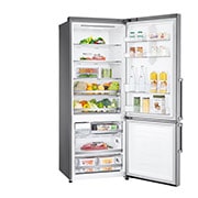 LG Frigorifero combinato 70cm | Classe D, 462L | Wi-Fi, Door Cooling, Display Metal Touch, Fresh Balancer,No frost | Noble Steel, GBB569NSAGB