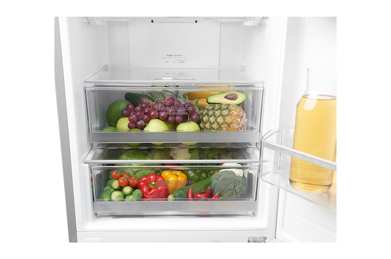 LG Frigorifero Combinato Maniglie a barra attive Display interno LED, GBB60NSGFE