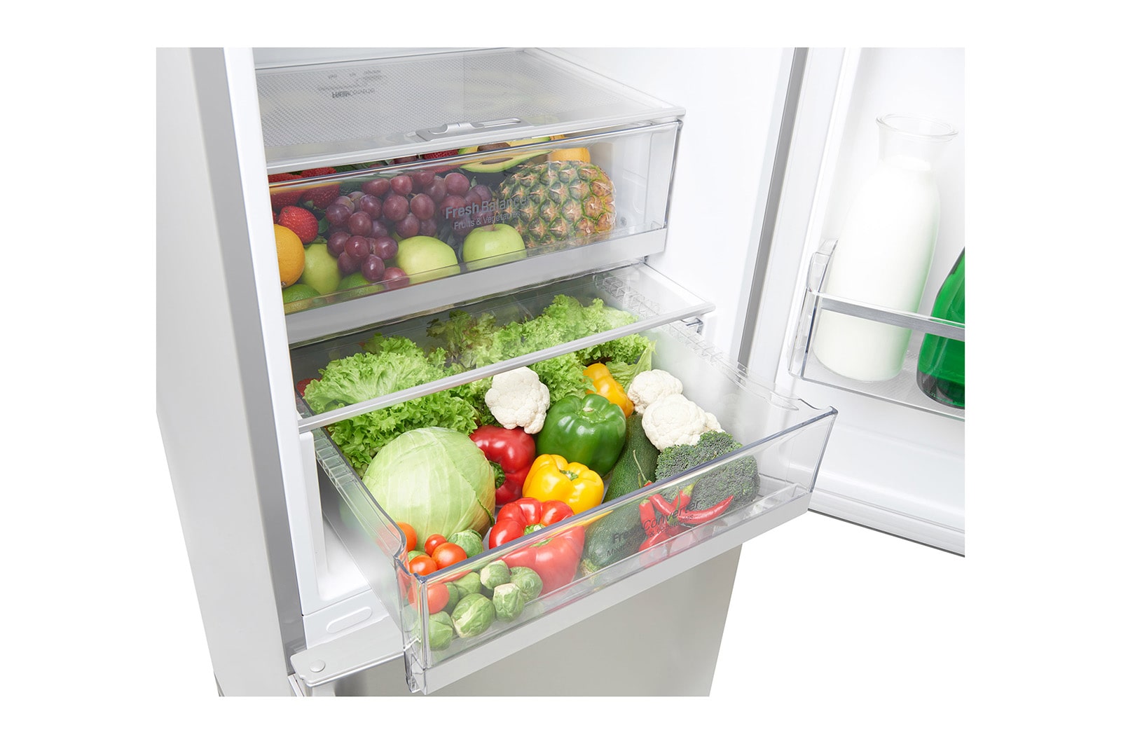 LG Frigorifero Combinato 10% Maniglie attive Display esterno LED, GBB60NSYXE