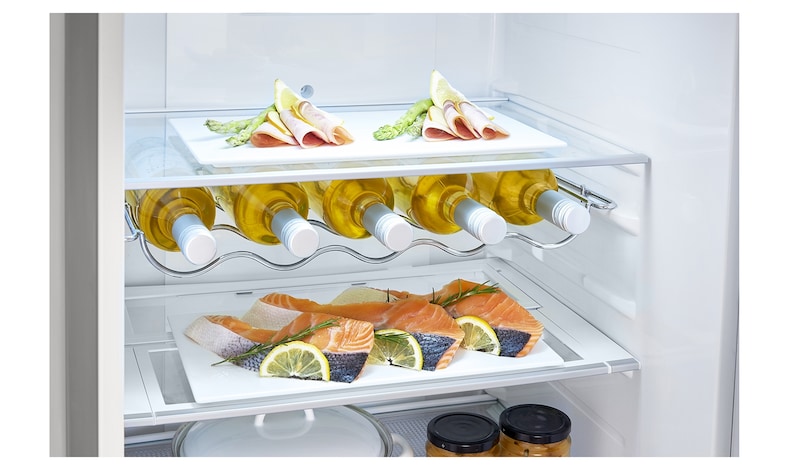 LG Frigorifero Combinato Maniglie integrate Display esterno LED, GBB60PZFZS