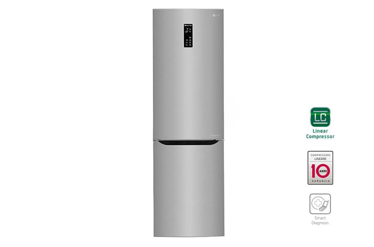 LG Frigorifero Combinato Maniglie integrate Display esterno LED, GBB60PZFZS